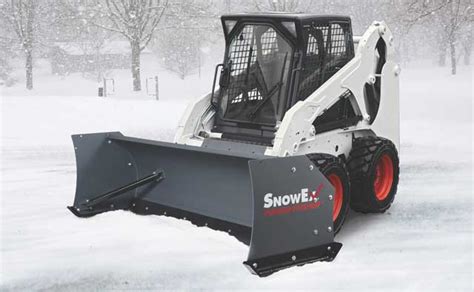 skid steer snow pusher bayer|snowex hydraulic pusher.